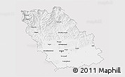 Silver Style 3D Map of Prahova, single color outside