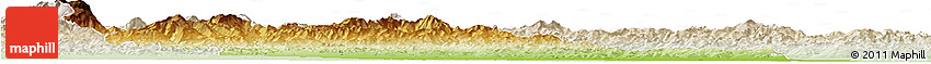 Physical Horizon Map of Prahova, lighten