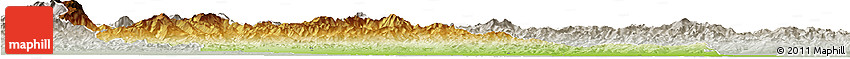 Physical Horizon Map of Prahova, lighten, semi-desaturated