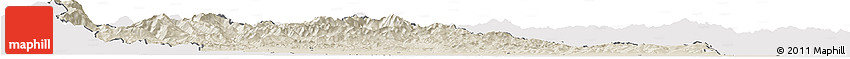 Shaded Relief Horizon Map of Prahova, cropped outside