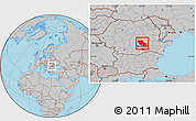 Gray Location Map of Prahova