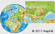 Physical Location Map of Prahova, within the entire country