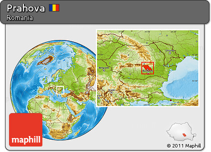Physical Location Map of Prahova