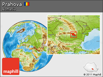 Physical Location Map of Prahova