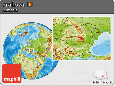 Physical Location Map of Prahova