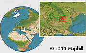 Satellite Location Map of Prahova