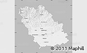 Gray Map of Prahova, single color outside