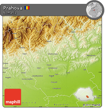 Physical Map of Prahova