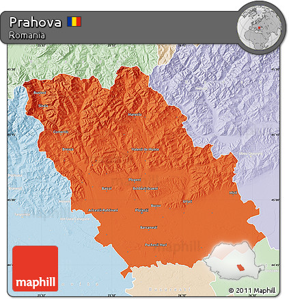 Political Map of Prahova, lighten