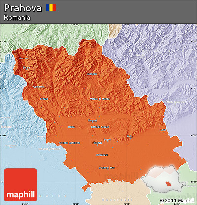 Political Map of Prahova, lighten