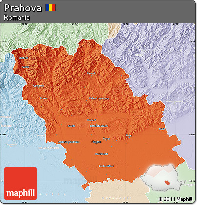 Political Map of Prahova, lighten