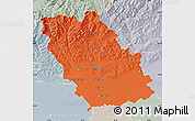 Political Map of Prahova, lighten, semi-desaturated