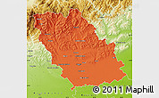 Political Map of Prahova, physical outside