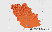 Political Map of Prahova, single color outside