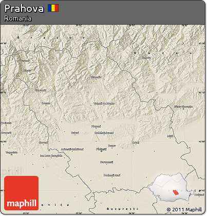 Shaded Relief Map of Prahova