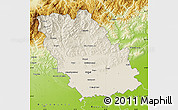 Shaded Relief Map of Prahova, physical outside