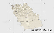 Shaded Relief Map of Prahova, single color outside