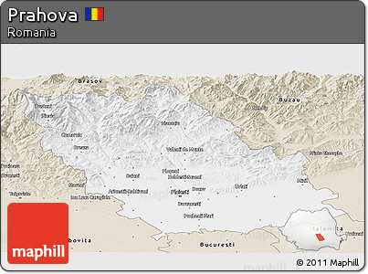 Classic Style Panoramic Map of Prahova