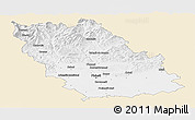 Classic Style Panoramic Map of Prahova, single color outside