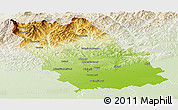 Physical Panoramic Map of Prahova, lighten