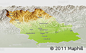 Physical Panoramic Map of Prahova, lighten, semi-desaturated