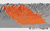 Political Panoramic Map of Prahova, desaturated