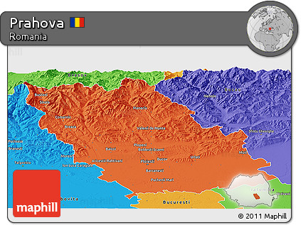 Political Panoramic Map of Prahova