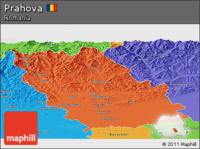 Political Panoramic Map of Prahova