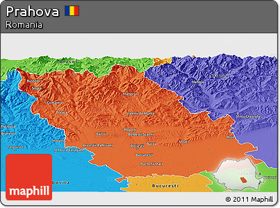 Political Panoramic Map of Prahova