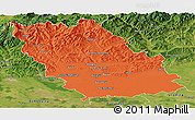 Political Panoramic Map of Prahova, satellite outside