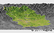 Satellite Panoramic Map of Prahova, desaturated