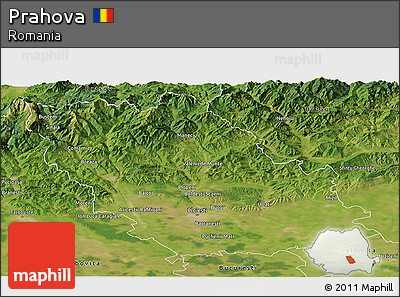 Satellite Panoramic Map of Prahova
