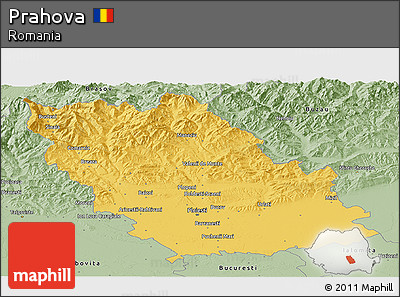 Savanna Style Panoramic Map of Prahova