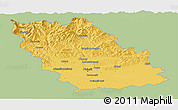 Savanna Style Panoramic Map of Prahova, single color outside