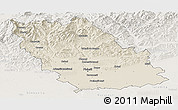 Shaded Relief Panoramic Map of Prahova, lighten