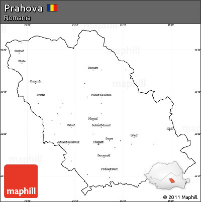 Blank Simple Map of Prahova, cropped outside
