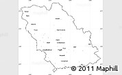 Blank Simple Map of Prahova, cropped outside