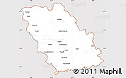 Classic Style Simple Map of Prahova, cropped outside