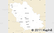 Classic Style Simple Map of Prahova, single color outside