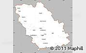 Gray Simple Map of Prahova, cropped outside