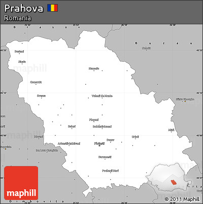 Gray Simple Map of Prahova