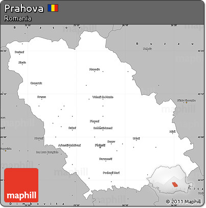 Gray Simple Map of Prahova