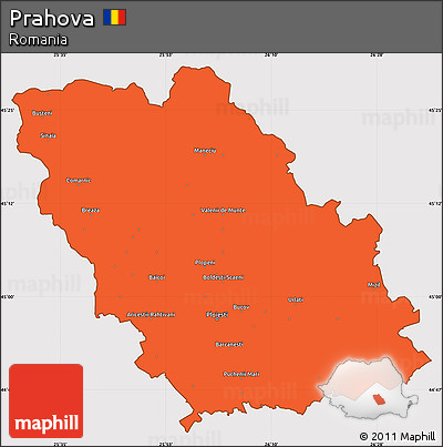 Political Simple Map of Prahova, cropped outside