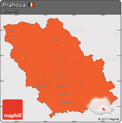 Political Simple Map of Prahova, cropped outside