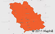 Political Simple Map of Prahova, cropped outside