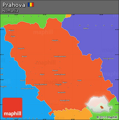 Political Simple Map of Prahova