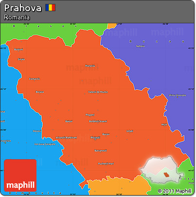 Political Simple Map of Prahova