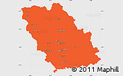 Political Simple Map of Prahova, single color outside