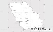 Silver Style Simple Map of Prahova, cropped outside