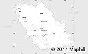 Silver Style Simple Map of Prahova, single color outside